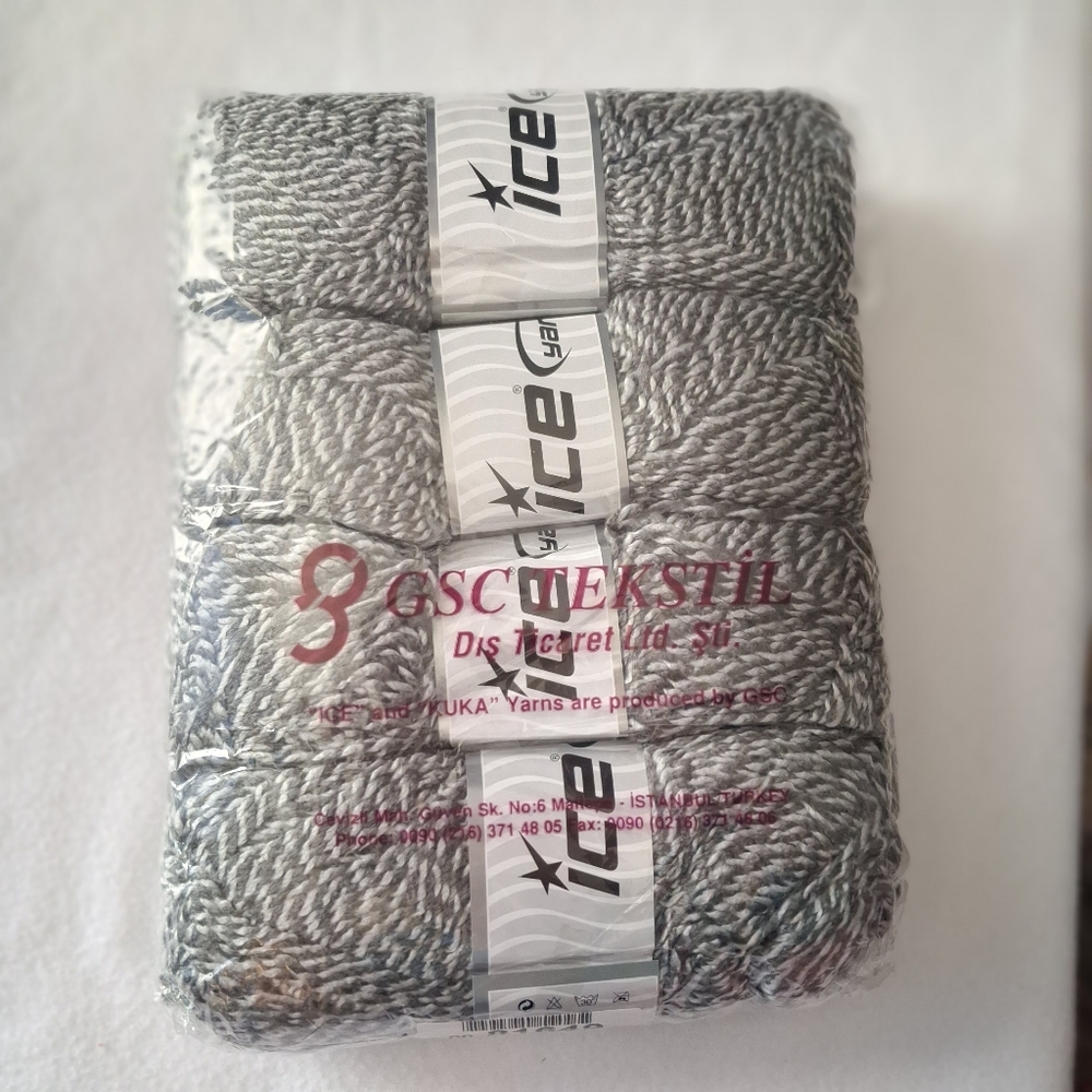 Butler Silver, Grey Ice Yarn LOT of 4